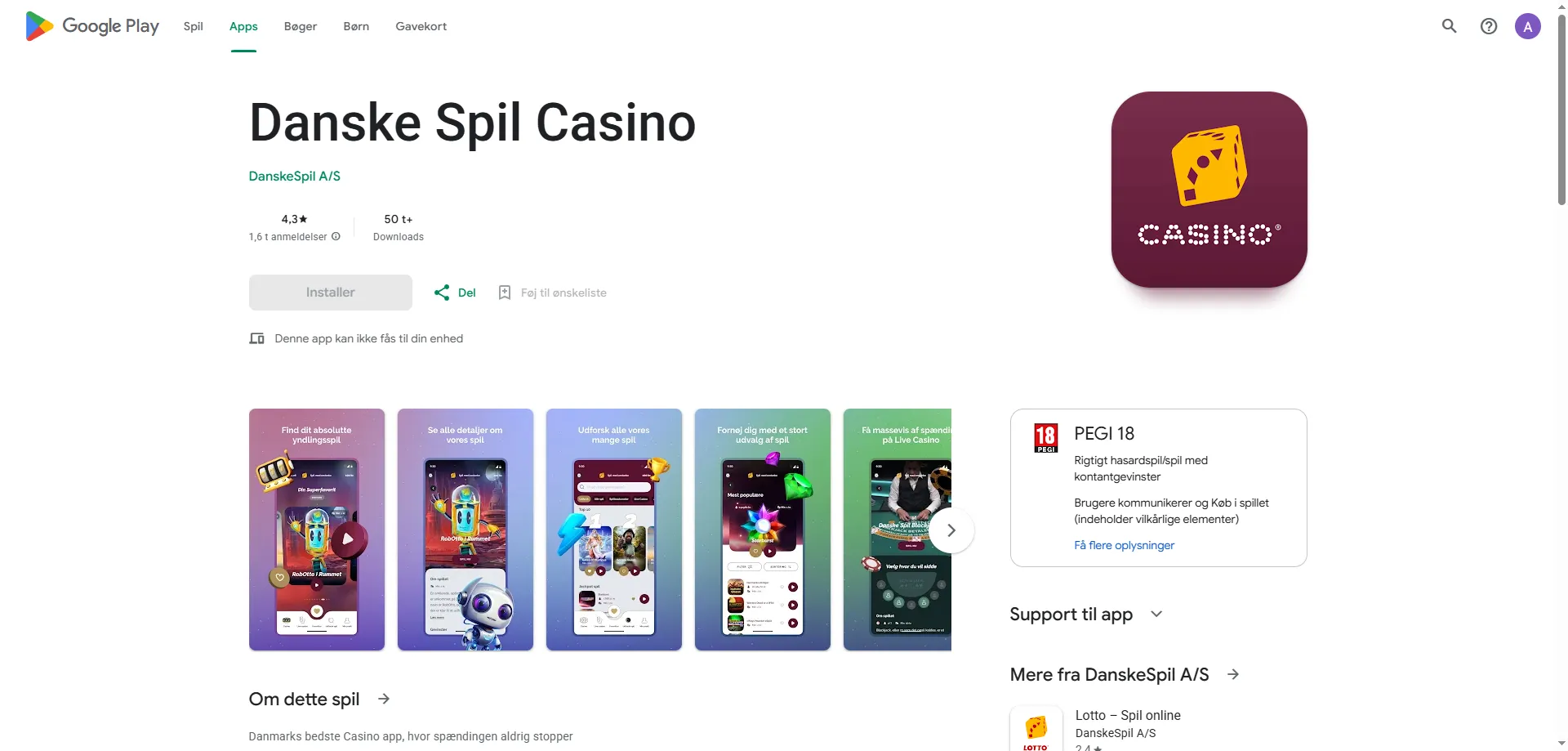 DanskeSpil Casino mobilapp til iOS og Android – spil på farten