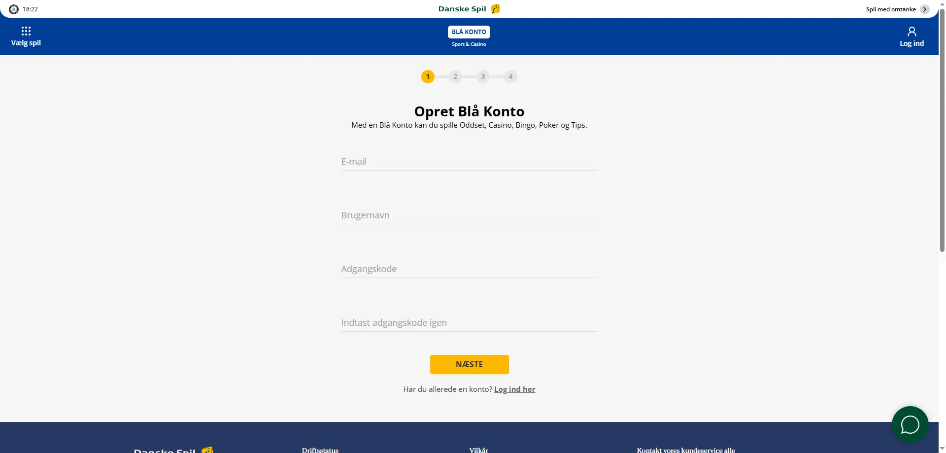 Opret konto hos DanskeSpil Casino – hurtig registrering med MitID
